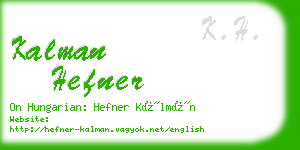 kalman hefner business card